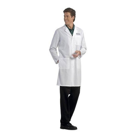Fashion Seal Lab Coat Knee Length 65% Polyester / 35% Cotton Mens White Size 52 Each - 485-52