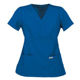 Grey's Anatomy (TM) Shirt Scrub Greys Anatomy™ 4153 Crossover Womens X-Small Royal Blue Each - 4153-08-XS