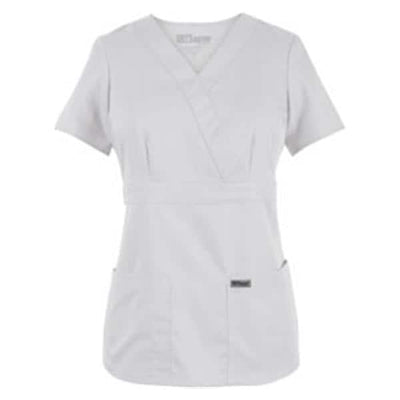 Grey's Anatomy (TM) Shirt Scrub Greys Anatomy™ 4153 Crossover Womens 4X Large White Each - 4153X-10-4XL