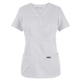 Grey's Anatomy (TM) Shirt Scrub Greys Anatomy™ 4153 Crossover Womens Medium White Each - 4153-10-M