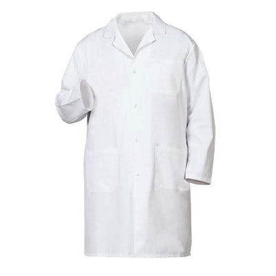 Fashion Seal Lab Coat Knee Length 65% Polyester / 35% Cotton Mens White Size 42 41 in Each - 485-42