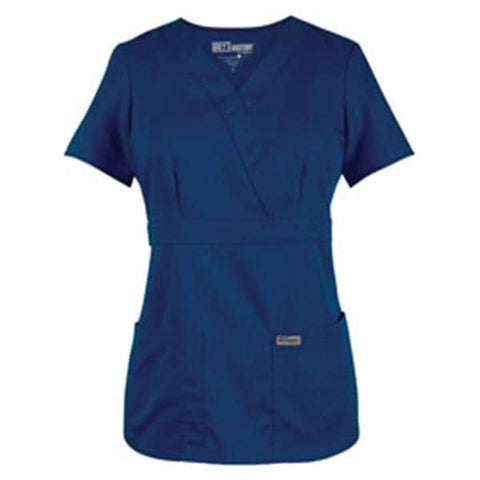 Grey's Anatomy (TM) Shirt Scrub Greys Anatomy™ 4153 Crossover Womens 2X Large Indigo Each - 4153X-23-2XL