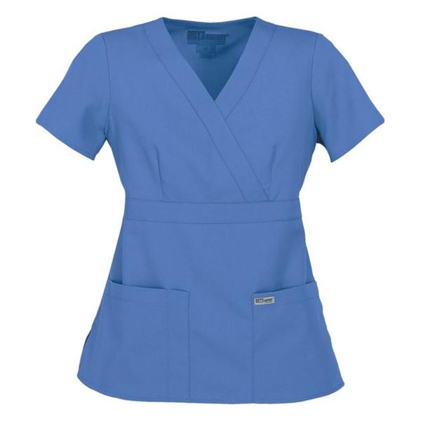 Grey's Anatomy (TM) Shirt Scrub Greys Anatomy™ 4153 Crossover Womens Medium Ceil Blue Each - 4153-40-M
