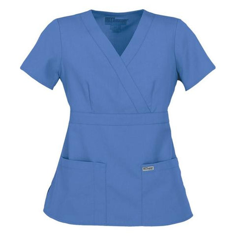 Grey's Anatomy (TM) Shirt Scrub Greys Anatomy™ 4153 Crossover Womens Medium Ceil Blue Each - 4153-40-M