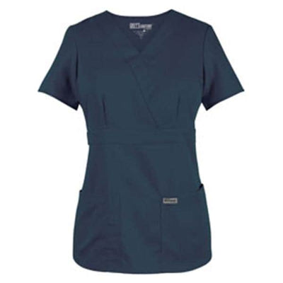Grey's Anatomy (TM) Shirt Scrub Greys Anatomy™ 4153 Crossover Womens 2X Large Steel Grey Each - 4153X-9052XL