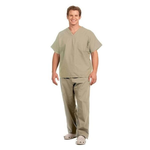 Fashion Seal Shirt Scrub Fashion Seal 78748 Unisex Medium Tan Each - 78748-M