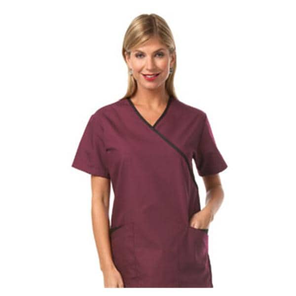 Fashion Seal Shirt Scrub Fashion Seal 7001 Womens 4X Large Burgundy Each - 7001-4XL