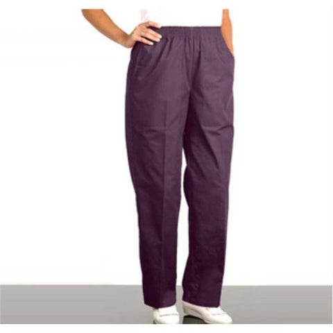 Fashion Seal Scrub Pant Fashion Poplin Womens Large Eggplant Each - 7450-L