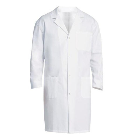 Fashion Seal Lab Coat 80% Polyester / 20% Cotton Mens White Large 41 in Each - 433-L