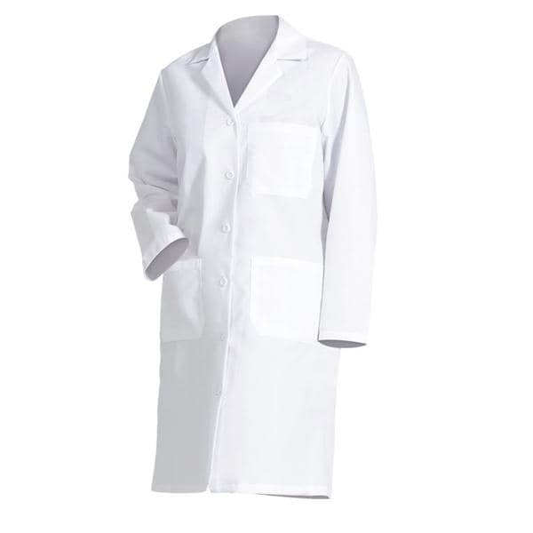 Fashion Seal Lab Coat 65% Polyester / 35% Cotton Fashion Poplin Womens White Sz 8 39.5 in Each - 477-8