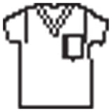 Landau for Men (R) Shirt Scrub 7594 Mens Small Black Each - 7594-BKP-SML