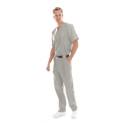 Landau for Men (R) Shirt Scrub 7594 Mens Small Sand Each - 7594-SAP-SML