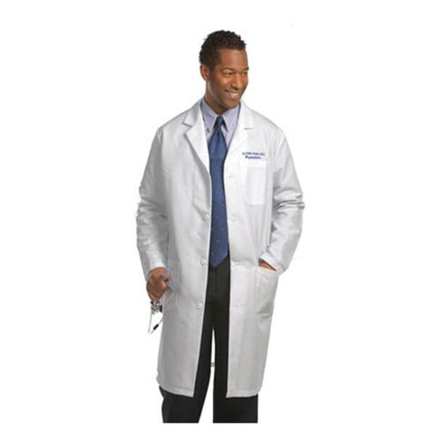Fashion Seal Lab Coat Knee Length 100% Sanforized Cotton Heavyweight Twill Mens Wht Sz 38 Each - 420-38