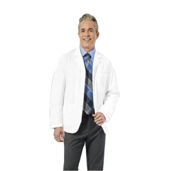 Fashion Seal Lab Jacket Consultation 65% Polyester / 35% Cotton Mens White Large 5 Pockets Each - 175-L