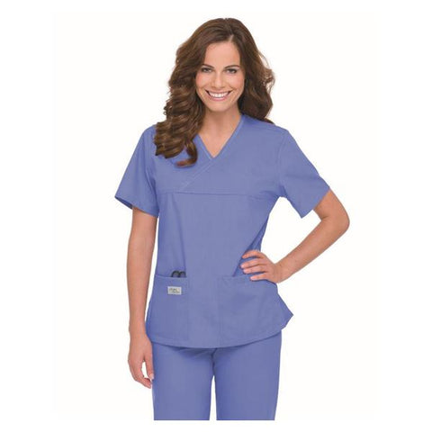 Urbane (TM) Shirt Scrub Urbane 9534 Crossover Womens 2X Large Ceil Blue Each - 9534-BCP-XXL