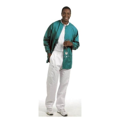 Fashion Seal Jacket Warm-Up 65% Polyester / 35% Cotton Poplin Unisex Teal XL 2 Pockets Each - 7683-XL