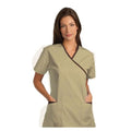 Fashion Seal Shirt Scrub Fashion Seal 7007 Womens 3X Large Tan / Chocolate Each - 7007-3XL
