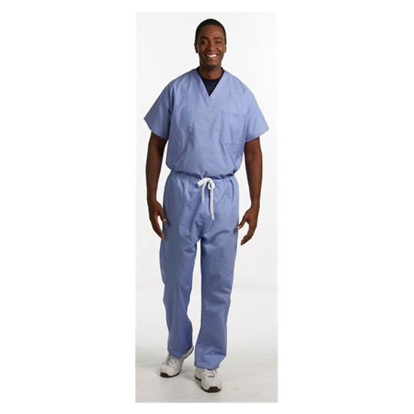 Fashion Seal Shirt Scrub 100% Cotton Unisex Ceil Blue Medium Reversible 1 Pocket Each - 6717-M