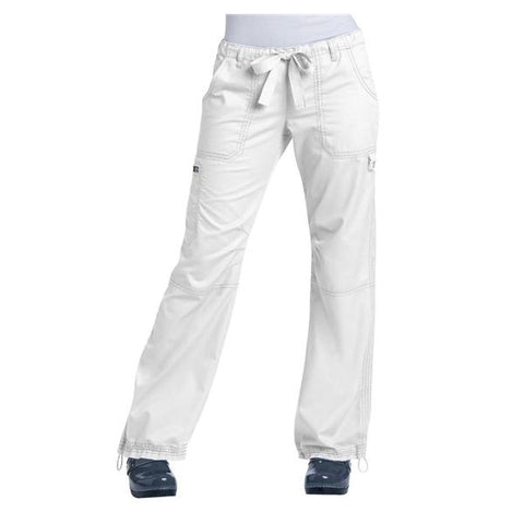 Koi by Kathy Peterson Pant Scrub 701 Womens Small Tall White Each - 701T-01-S