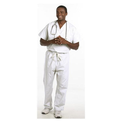Fashion Seal Scrub Pant Unisex Small White Each - 811-S