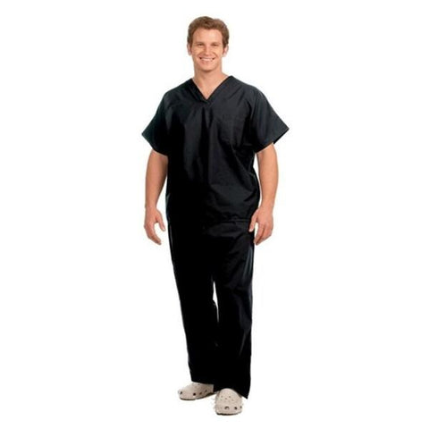 Fashion Seal Shirt Scrub Fashion Seal 78729 Unisex Small Black Each - 78729-S