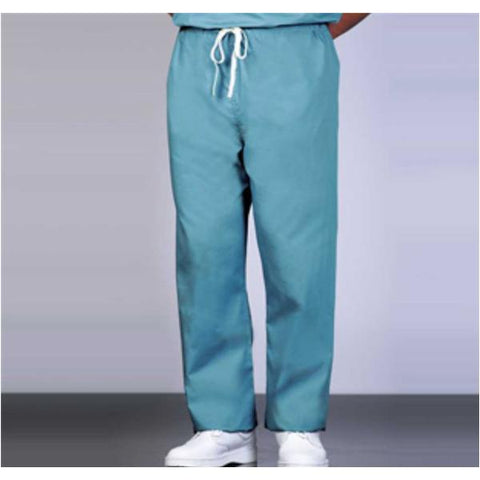 Fashion Seal Pant Scrub 65% Polyester / 35% Cotton Unisex Teal Large Reversible 1 Pocket Each - 7870LARGE
