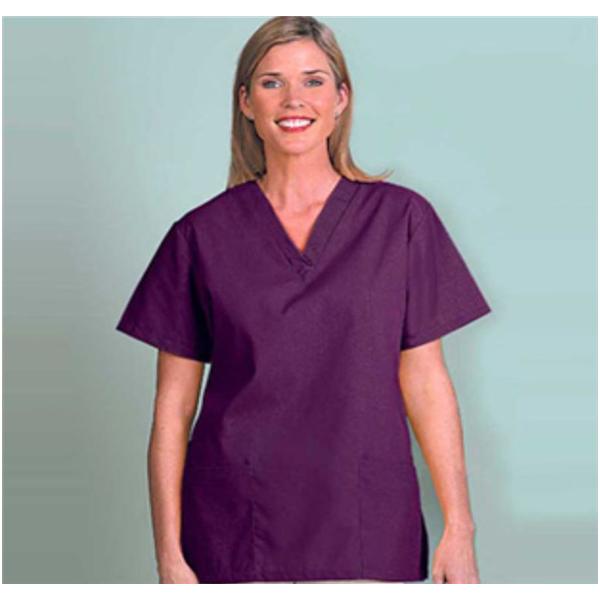 Fashion Seal Shirt Scrub Fashion Poplin Womens Large Burgundy Each - 7324-L