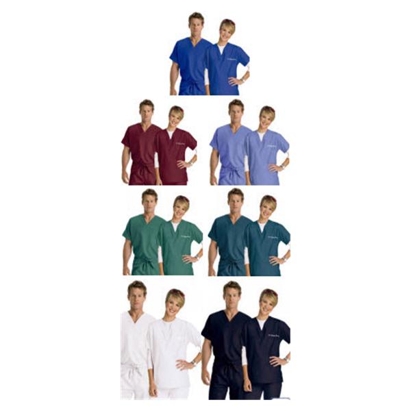 Fashion Seal Shirt Scrub 100% Cotton Unisex Ceil Blue Large Reversible 1 Pocket Each - 6717-L
