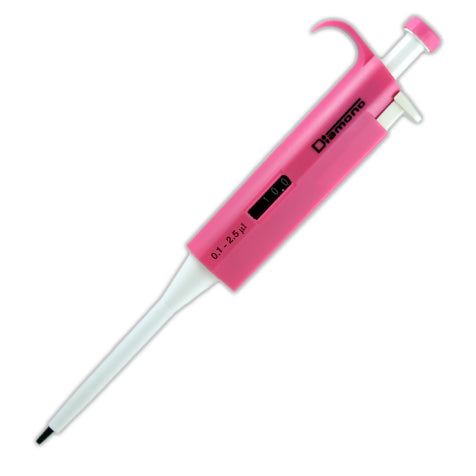 Globe Scientific Pipette, Diamond, Adjustable Volume, Pink (Tip Group A)