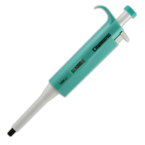 Globe Scientific Pipette, Diamond, Fixed Volume, 2000uL (2mL), Light Green (Tip Group E)