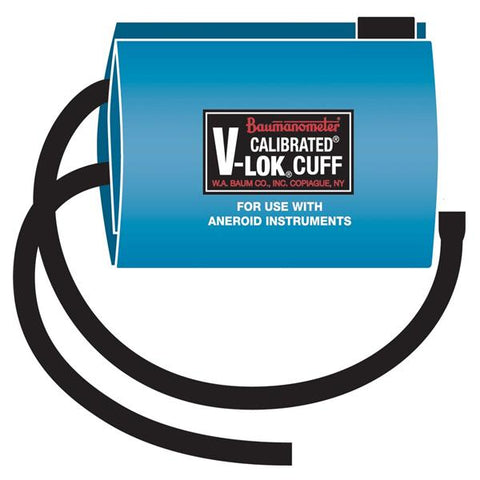 W A Baum Co Inc Cuff & Inflation Bag BP Calibrated V-Lok 33-47 Adlt Lg Arm Md Blu Eachch - 1869AC