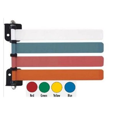 Omnimed Inc Flag System Exam Room 8" Wall Mount MltClr Pwd Ct Alum W/ 4Flg Eachch - 291714RGYB