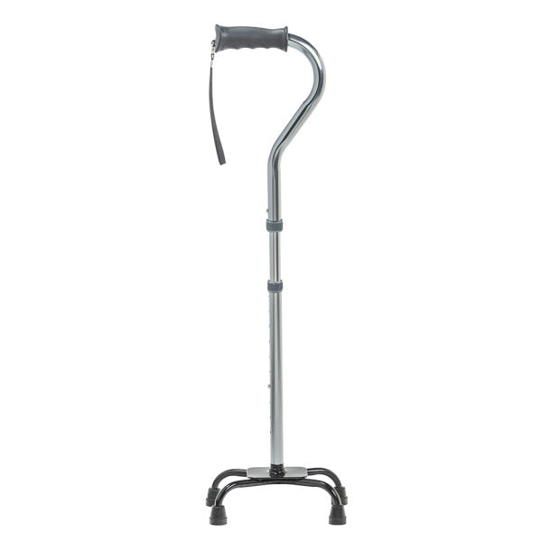 Drive Medical Folding Quad Cane, Small Base, Charcoal, 1EA, 12/CV - RTL10310FCH