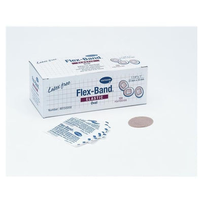 Hartmann USA Bandage Fabric Flex-Band 1.25x1" Flexible Flesh LF 100/Box, 24 BX/CA - 46150001