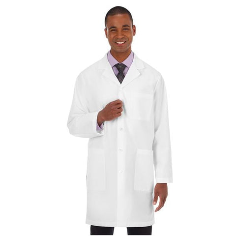 META By White Swan Lab Coat 65% Polyester / 35% Cotton META Fundamentals Mens White X-Small 38" Each - 15112-011-XS
