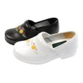 Cape Clogs Inc Clog Closed Back Leather / Wood Base Cape Clogs Womens Adult White Size 7.5 Each - 2009669W38