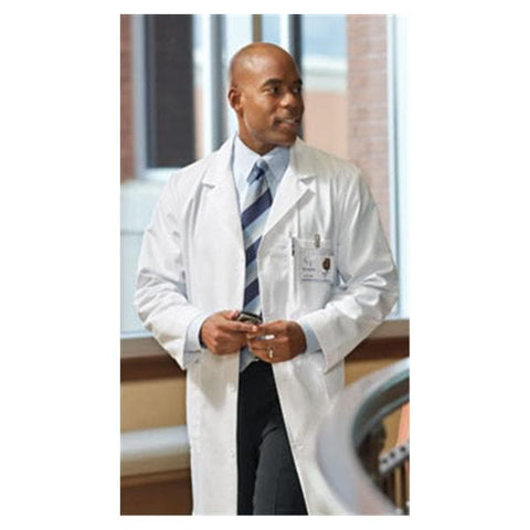 Encompass Group Lab Coat 80% Polyester / 20% Cotton Essentials Mens White Size 46 39 in Each - 47406-W46