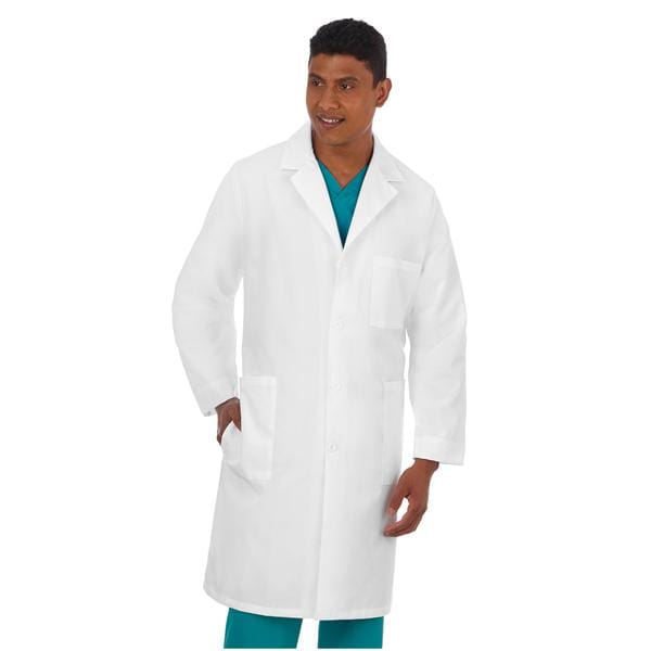 META By White Swan Lab Coat 65% Polyester / 35% Cotton META Unisex White 2X Small 40 in Each - 6116-011-XXS