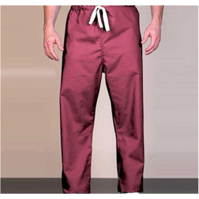 Fashion Seal Pant Scrub 55% Cotton / 45% Polyester Unisex Cranberry Md Reversible 1 Pocket Each - 889-M