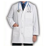 Landau Uniforms Inc. Lab Coat 55% Cotton / 45% Polyester Mens White Size 34 35.5 in Each - 3166WWY34