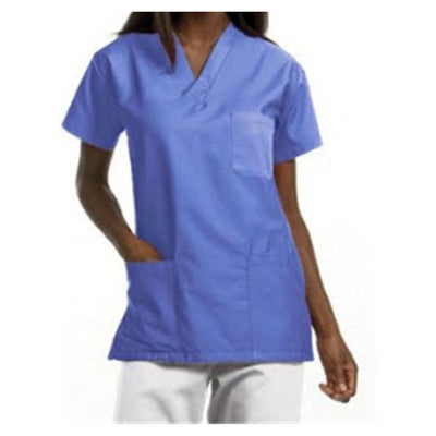 Fashion Seal Shirt Scrub Fashion Poplin Unisex 2X Large Ceil Blue Each - 78762-XXL