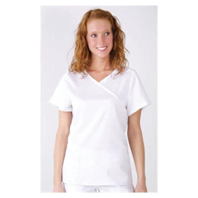 Urbane (TM) Shirt Scrub Urbane 9577 Sophie Crossover Womens X-Large White Each - 9577-WWAH-XL