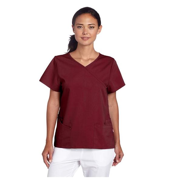 Urbane (TM) Shirt Scrub Urbane 9577 Sophie Crossover Womens Large Wine Each - 9577-RWAH-L