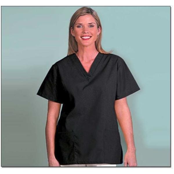 Fashion Seal Shirt Scrub Womens X-Small Black Each - 7012-XS