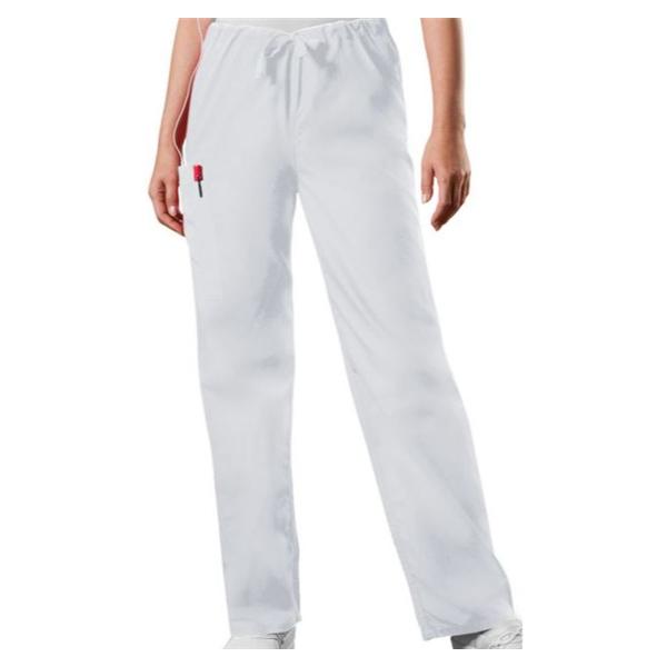 Cherokee Workwear Pant Scrub 4100 Unisex X-Large Tall White Each - 4100T-WHTWXL