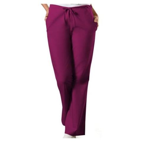 Cherokee Workwear Scrub Pant 4101 Womens 2X Large Wine Each - 4101-WINW-2X