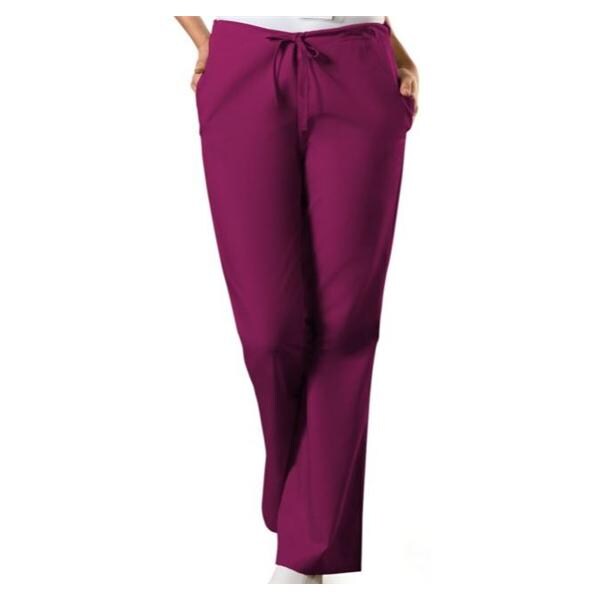 Cherokee Workwear Scrub Pant 4101 Womens X-Small Petite Wine Each - 4101P-WINWXS