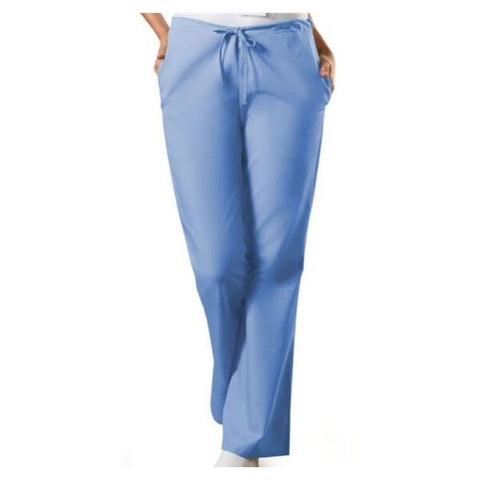 Cherokee Workwear Scrub Pant 4101 Womens 2X Small Petite Ceil Blue Each - 4101PCIEW2XS