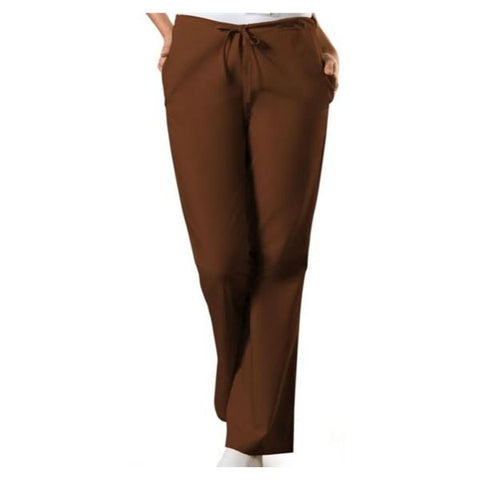 Cherokee Workwear Scrub Pant 4101 Womens Large Tall Chocolate Each - 4101T-CHCW-L