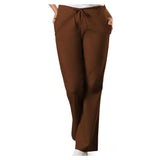 Cherokee Workwear Scrub Pant 4101 Womens Small Tall Chocolate Each - 4101T-CHCW-S